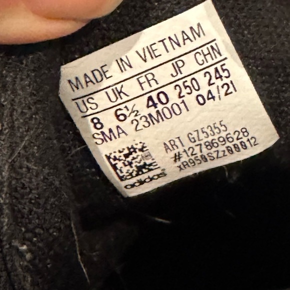 Adidas Retrorun Zebra accent black men’s  size 8 Running Shoes athletic active - Picture 7 of 9